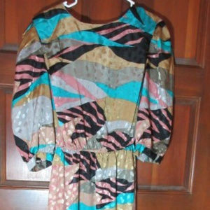 Colorful CHEMINEE Polyester Dress Size 11/12